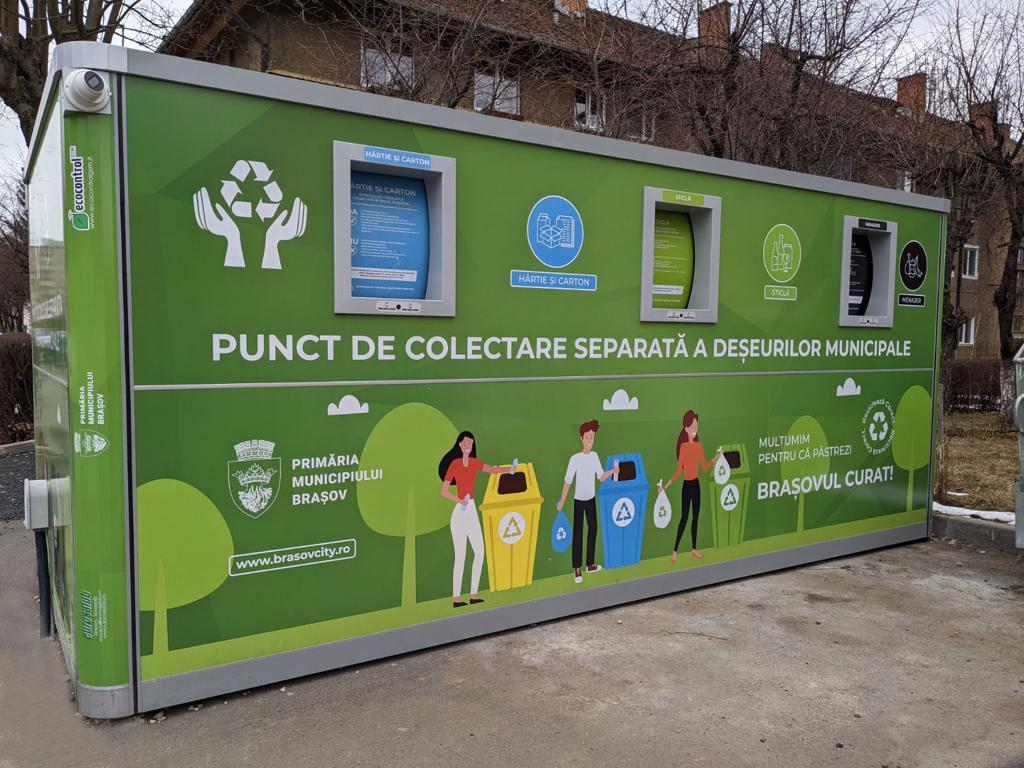 Toate platformele de deșeuri din Brașov vor beneficia de sisteme de colectare selectivă prin intermediul ecoinsulelor digitalizate